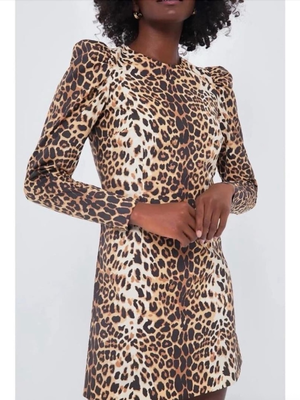 Tuckernuck X India Hicks Leopard Domino Long Sleeve Dress Women's Size Small